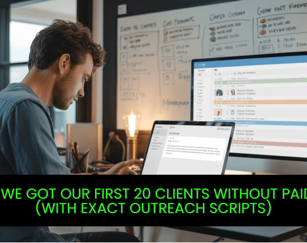 How We Got Our First 20 Clients Without Paid Ads (With Exact Outreach Scripts)